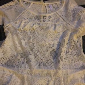 Sheer lace blouse